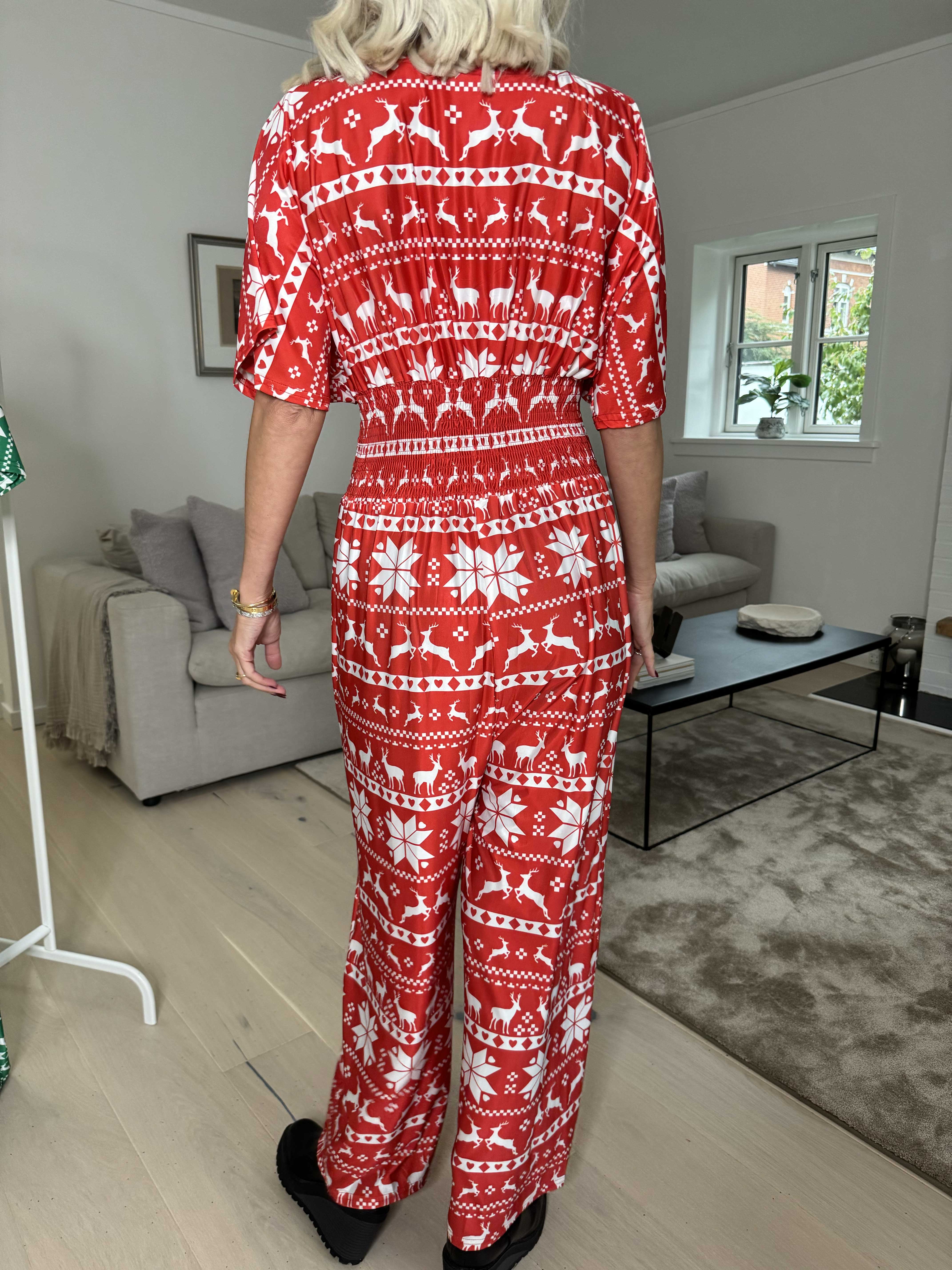 Pams Snow Jumpsuit - Elastisk jumpsuit med jultryck